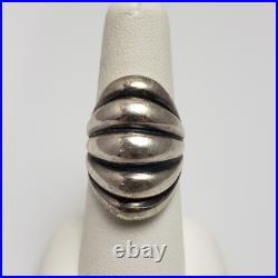 James Avery Sterling Silver Wide Scalloped Dome Ring Size 7.25