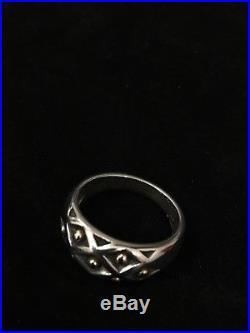 James Avery Sterling Silver and 18K Gold Retired Basket Weave Ring (Rare find)
