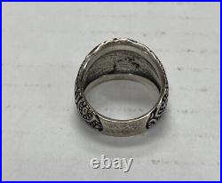 James Avery Sterling Silver flat beaded dot flower ring Retired 10 grams Size 8