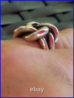 James Avery Sterling Silver heavy 12.7 grams Love Knot Ring- size 5-3/4