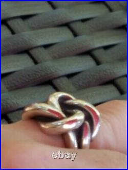 James Avery Sterling Silver heavy 12.7 grams Love Knot Ring- size 5-3/4
