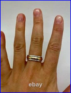 James Avery Sterling and 14k Gold Simplicity Band SIZE 6.5