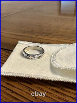 James Avery Texas My Texas 1836 Retired Sterling Silver Ring