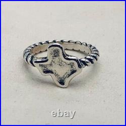 James Avery Texas Ring Retired Lone Star State Size 5 1/2 Sterling Silver 925