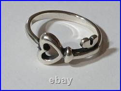 James Avery The Hearts Key Retired Sterling Silver 925 Ring Size 6