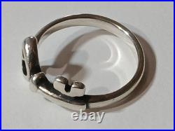 James Avery The Hearts Key Retired Sterling Silver 925 Ring Size 6