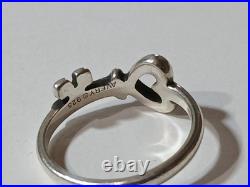 James Avery The Hearts Key Retired Sterling Silver 925 Ring Size 6