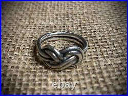 James Avery True Love Knot Ring Size 10 Lovers 6g Romantic Sterling Silver Rare
