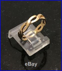 James Avery Twisted Wire Ring Sz 6 14K Yellow Gold. 585