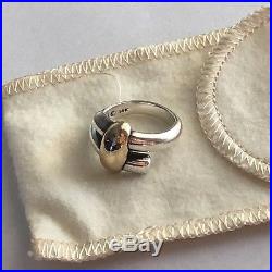 James Avery Two ToneSterling Silver 14k Gold Ring, Size 5.5