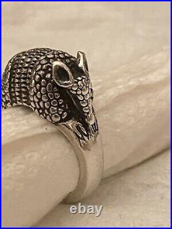 James Avery Vintage Sterling Silver 925 Armadillo Ring Hallmarked Size 6.5-7 EUC