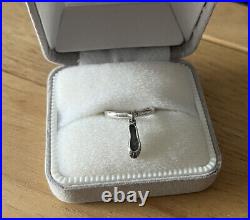 James Avery Vintage Sterling Silver 925 Dangle Charm Ballet Slipper Ring 5.5 EUC