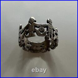 James Avery Vintage Sterling Silver Retire Ring Size 7