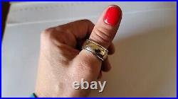 James Avery Wide Hammered Simplicity Wedding Ring 14K Yellow Gold Sterling Band