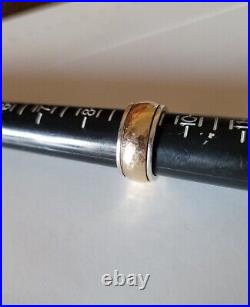 James Avery Wide Hammered Simplicity Wedding Ring 14K Yellow Gold Sterling Band