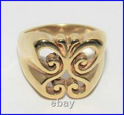 James Avery Wide Spring Butterfly 14K Gold Ring Size 5 Retired