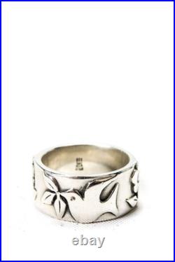 James Avery Womens Sterling Silver La Paloma Dove / Flower Ring Size 5.5 9.1g James Avery Womens Sterling Silver La Paloma Dove / Flower Ring Size 5.5 9.1g