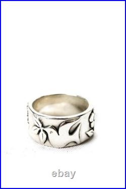 James Avery Womens Sterling Silver La Paloma Dove / Flower Ring Size 5.5 9.1g James Avery Womens Sterling Silver La Paloma Dove / Flower Ring Size 5.5 9.1g
