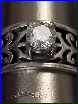James Avery adoree with 1 carat diamond ring size 7.5 Sterling silver