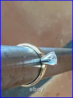James Avery custom 18k yellow gold diamond ring size 7