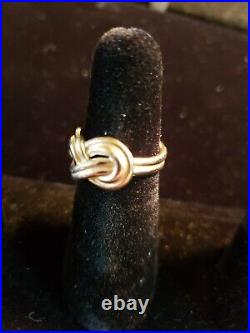 James Avery retired -RARE- True Love knot 14k gold ring. (sz 4.5) RK-291