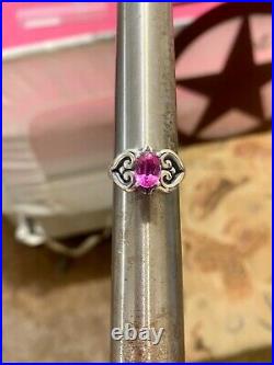 James Avery retired pink scrolled heart ring size 7.5