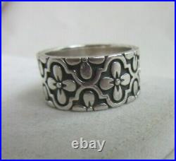 James Avery sterling Floral design band ring -sz 6.5- retired