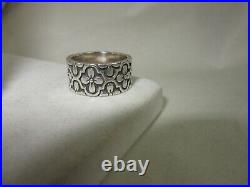 James Avery sterling Floral design band ring -sz 6.5- retired