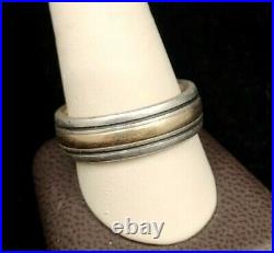 James Avery sterling silver 14K gold simplicity band ring size 12 1/2 some wear