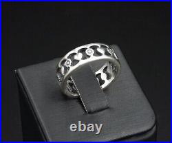 James Avery sterling silver hearts and flowers band