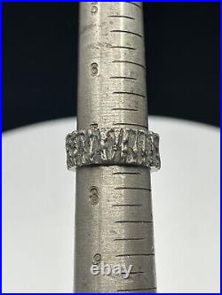 James Avery vintage tree bark nugget band ring size 7.25 in sterling silver