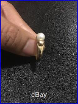 James avery 14k gold Scroll Pearl Ring