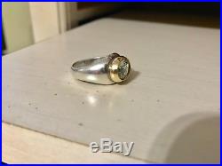 James avery green amethyst ring sterling and 14k gold