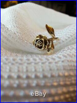 James avery retired large gold Rose Ring size 7.5 and 5.9 grams