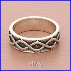 James avery sterling silver mens retired crown of thorns band ring size 10
