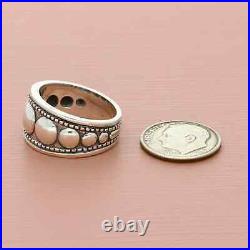 James avery sterling silver retired graduated beaded dome ring size 7