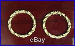 Lot Of 2 Retired James Avery 14k Yellow Gold Rope Twisted Bands Rings Appr 4.75