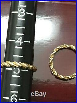 Lot Of 2 Retired James Avery 14k Yellow Gold Rope Twisted Bands Rings Appr 4.75