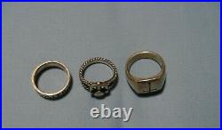 Lot of 3 James Avery Sterling Silver Rings