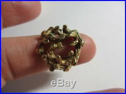 Magnificent Mib Rare James Avery Solid 14k Yg Large Mod Branch Ring-8.41 Grams
