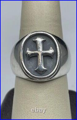 Mens James Avery Raised Cross Heavy Ring in Sterling Silver Size 9.5