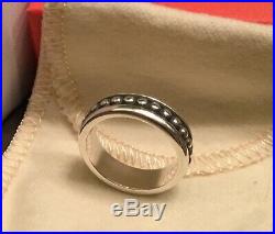NWB Retired James Avery 925 Sterling Silver Bead Ball Band Ring Sz 7.5