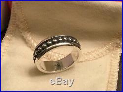 NWB Retired James Avery 925 Sterling Silver Bead Ball Band Ring Sz 7.5