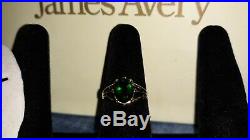 PRICE DROP Retired James Avery 14K Gold LARGE Lab Created Emerald Ring Size 7.5