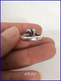 Pretty James avery sterling Silver 925 heart Knot ring size 8