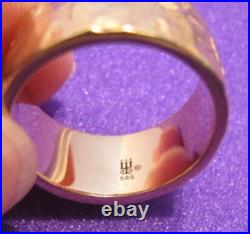 RARE James Avery 14K Hammered Ring, Cross of Nails Size 8 1/4 13.0 Grams