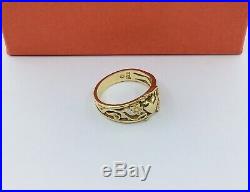 RARE James Avery 14K Yellow Gold Heart & Vines Ring Size 6.5