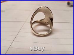 RARE James Avery Sterling Silver Hammered Abstract Ring Approx Size 7.5