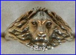 RARE James Avery Sterling Silver LION RING Size 6