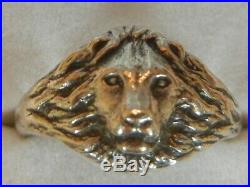 RARE James Avery Sterling Silver LION RING Size 6 LEO COURAGE Retired VGUC Box